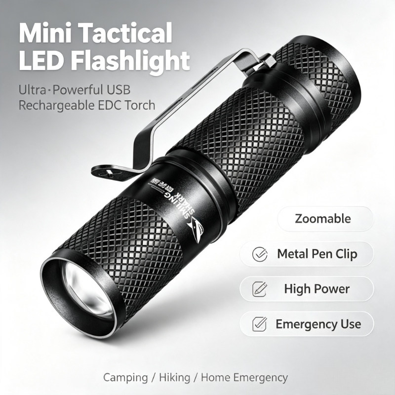 Edc (Every Day Carry - SMILING SHARK Senter LED Taktis Mini