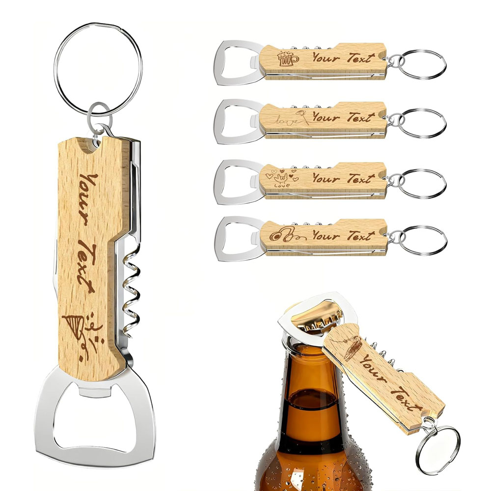 Bottle Opener Keyring - Pembuka Botol Gantungan Kunci dengan Logo