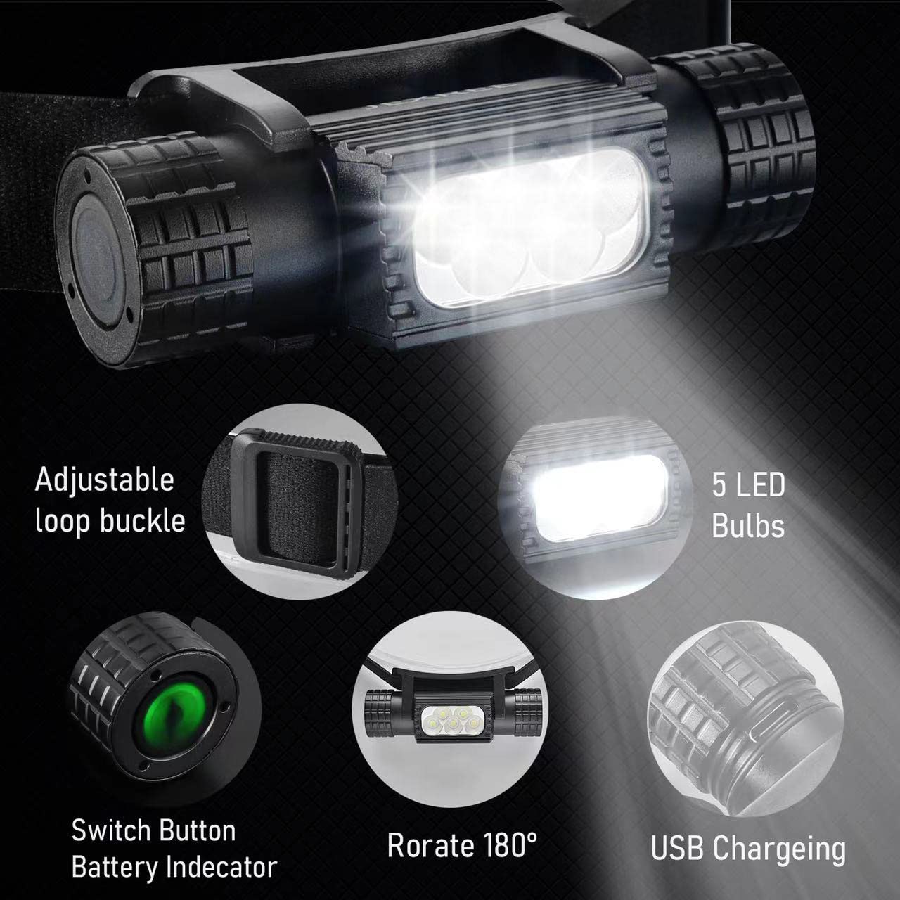 Lampu depan LED USB C portabel - Edc (Every Day Carry ulasan dan harga
