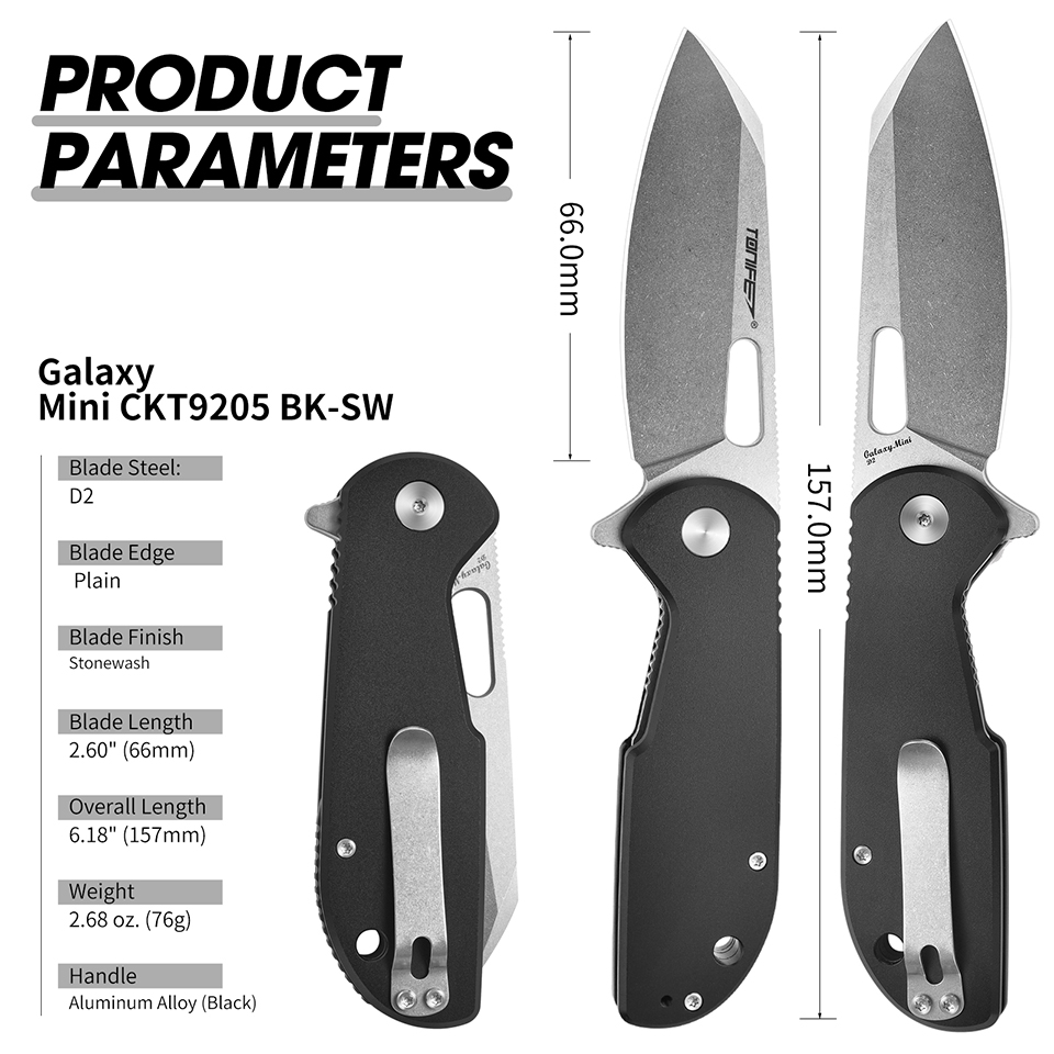 TONIFE Galaxy Mini CKT9205 Pis - Everyday Carry (Edc) Knife ulasan dan harga